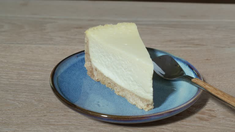 Slice of New York cheesecake.