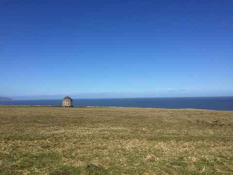 River, sea and grass in Irland - a beautiful landscape.