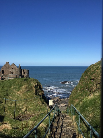 River, sea and grass in Irland - a beautiful landscape.