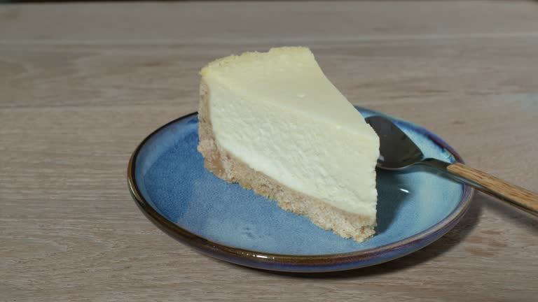 Slice of New York cheesecake.