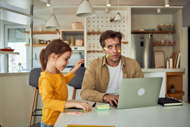 istock Single dad looking seriously at his restless daughter. 1977268888