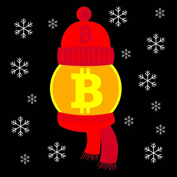 Vector illustration of Crypto winter