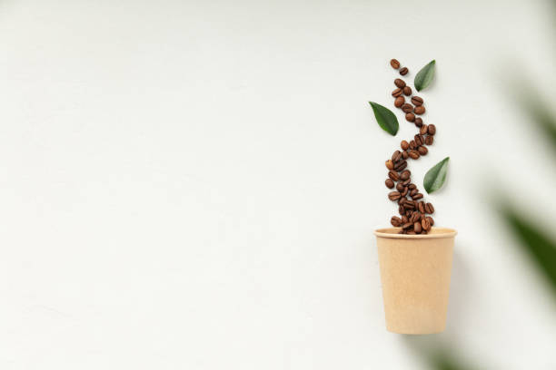 istock Coffee Beans and Leaves with Eco Utensils 1977330526