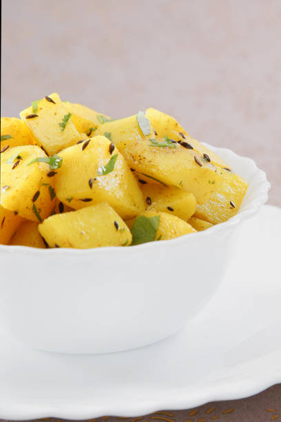 Jeera Aloo Or Fried Jeera Aloo Or Cumin Patatoes, Indian Dish