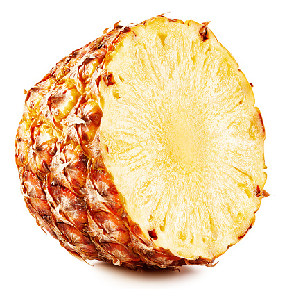 Pineapple isolated on white background. Ripe pineapple Clipping Path. The best photo for your project.