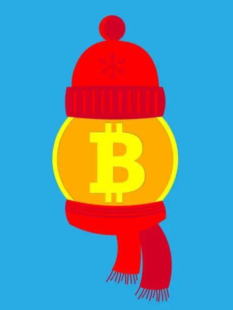 Vector illustration of Crypto winter