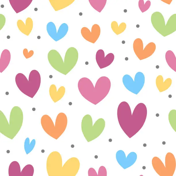 Vector illustration of SP080 Colorful Hearts