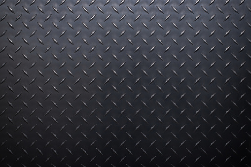 dark metal texture with rhombus pattern, iron sheet as background