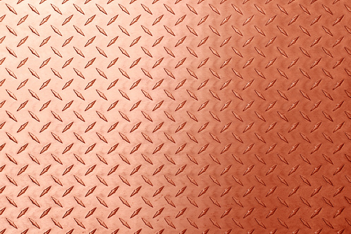 bronze or copper texture with diamond print, metal background.