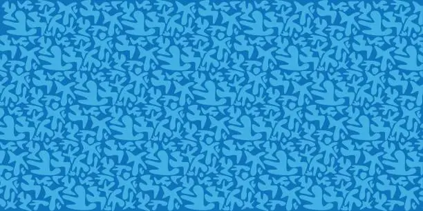 Vector illustration of Abstract blue liquid shape vector illustration background.