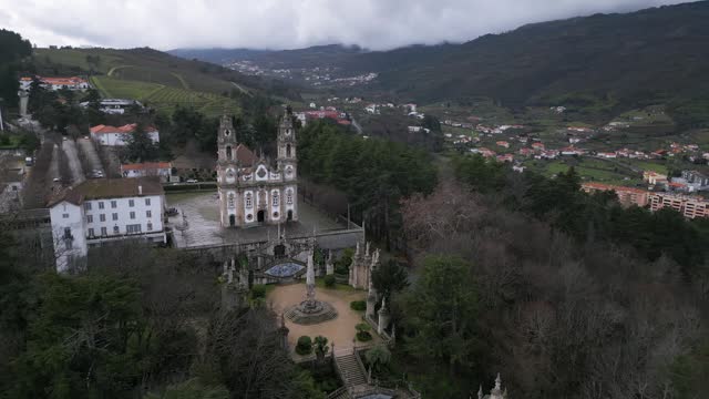 Aerial View of Nossa Senhora dos Remédios, Lamego Portugal