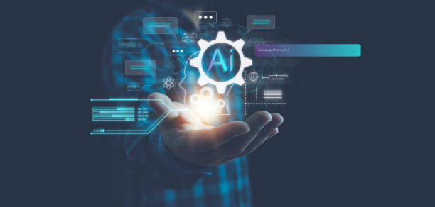 istock Ai technology, businessman show virtual graphic Global Internet connect Chat with AI, Artificial Intelligence. AI, using command prompt for generates something, Futuristic technology transformation. 1977460838