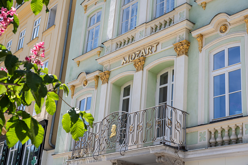 Budapest, Hungary - October 2021: Parisi Udvar hotel in Pest district