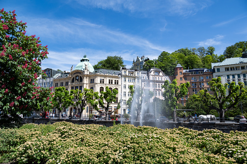 Historic centre of famous spa town Karlovy Vary, Czech Republic