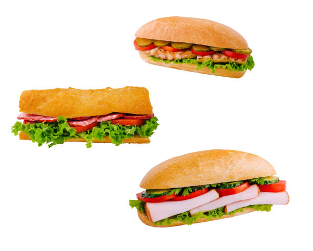 istock Grilled Chicken and Vegetable Sandwiches isolated 1977479855