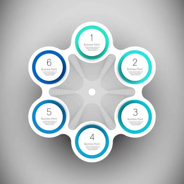Vector illustration of Modern Infographic Options with Circular Cycle