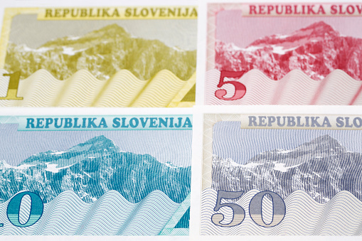 Slovenian money - tolar a business background