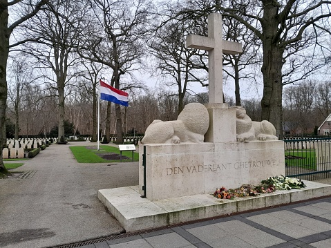 Grebbeberg War Cemetery memorial world war two at Rhenen the netherlands