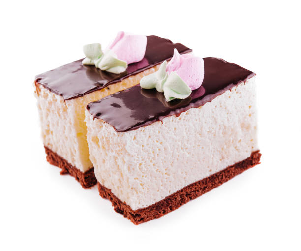 istock souffle cake with biscuit, birds milk isolated 1977529883