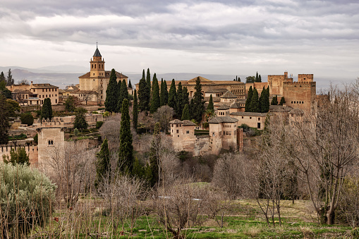 The Alhambra is a monumental complex on an Andalusian palatine city located in Granada, Spain. It consists of a set of ancient palaces, gardens and fortresses