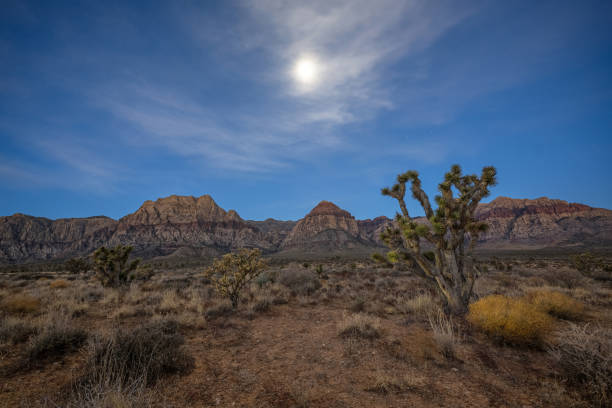 istock Moon rise over Spring and Rainbow Mountain Range at Red Rock Canyon Conservation Area 1977577700