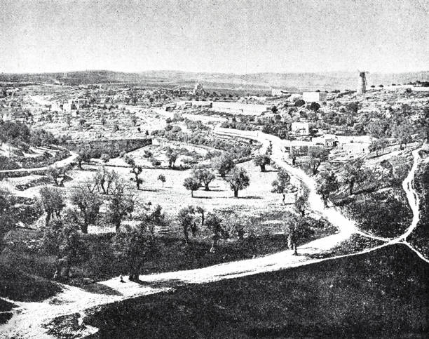 jalan ke betlehem - west bank palestinian territories ilustrasi stok