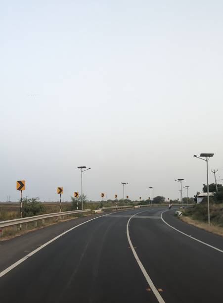 istock Road & Highway Photography While Travelling To Gandhinagar During Sunset 1977601113