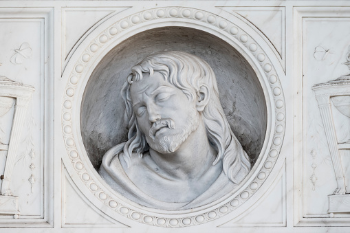 Verano cemetery, Rome, Italy: detail of the grave of Don Bosco's Salesian priests.