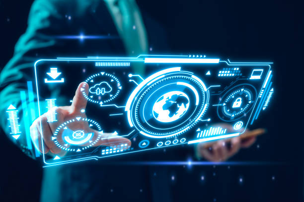 istock Cybersecurity and privacy concepts to protect data. Businessman protecting personal data by pressing on  virtual screen interfaces. 1977622861