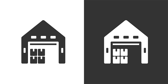 Warehouse icon. Solid icon that can be applied anywhere, simple, pixel perfect and modern style.