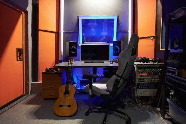 istock A sound engineer's workplace in a recording studio with a computer and an armchair 1977678933