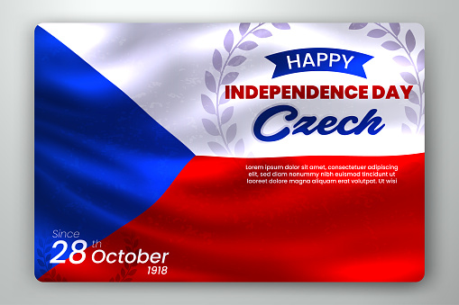 Happy Independence Day of Czech with Waving Flag Background, Vector Illustration
Compatible with Adobe Illustrator version 10, No raster and is easy to edit, Illustration contains transparency and blending effects