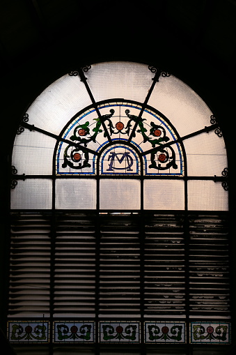 Central market, detail of a glass roof, Valencia : European modernist style, 1928