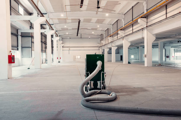 istock Concrete or Floor Grinding Machine In A New Industrial Building 1977692306