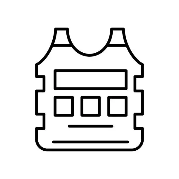 Vector illustration of Bulletproof Vest Icon