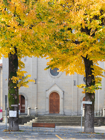 Fanano, Modena, October 2020. Church of San Silvestro Papa.