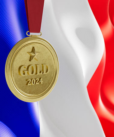 medals with the French flag