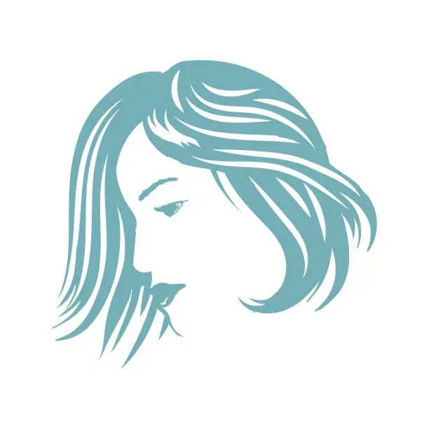 Vector illustration of Beauty Woman Female Lady Girl Hair Salon Spa Illustration Design Vector