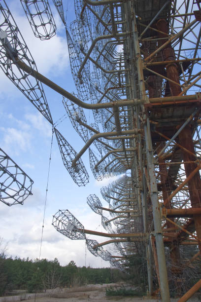 istock Duga is a Soviet over-the-horizon radar station for an early detection system for ICBM launches. 1977780705