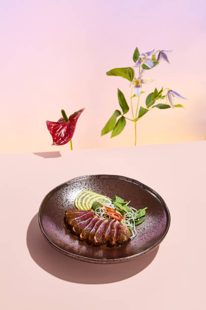 istock Tuna Tataki with a Surreal Spring Essence, Perfect for a Pastel-Themed Summer 1977793717
