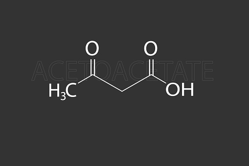 Alacetate Acetoacetate Molecular Skeletal Chemical Formula Stock Illustration ...