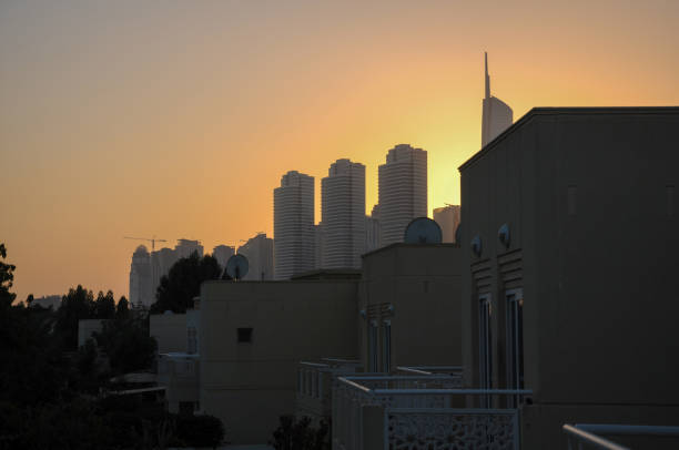 Dubai skyline with downtown stock photo