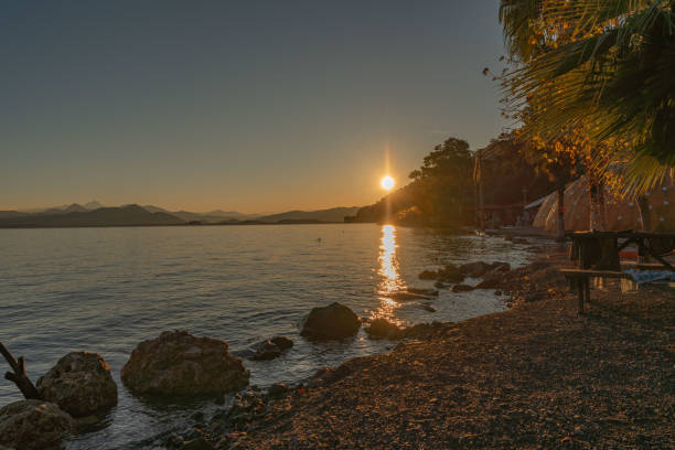 Sunrise views from sea, lake and river