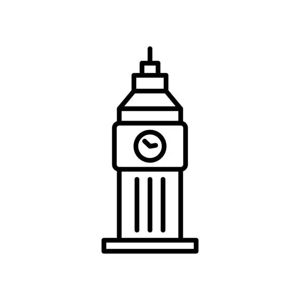 Vector illustration of Big Ben Icon