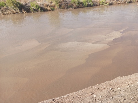 River sand bar after a recent rain.