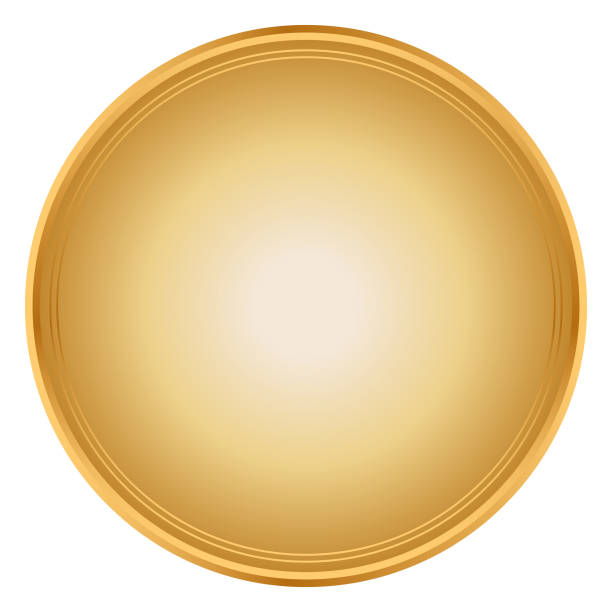 istock Golden circle frame text box with gold award ribbon icon anniversary badge 1977993613