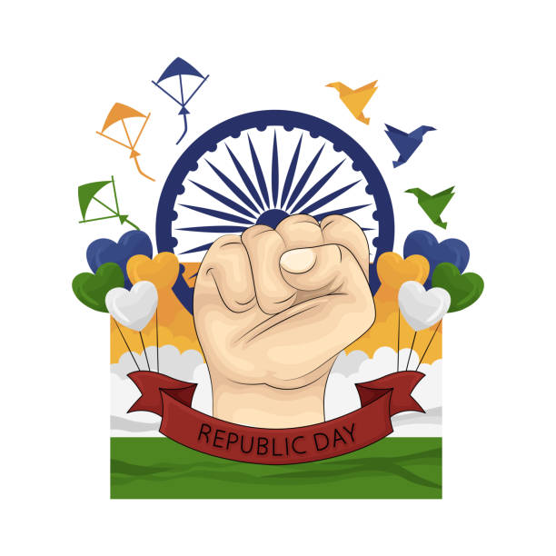 indian republic day indian republic day truism stock illustrations