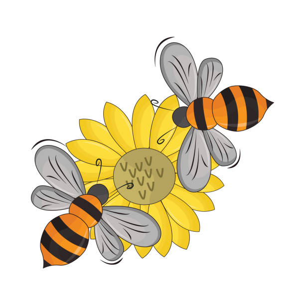 bee - butterfly women humor fun stock-grafiken, -clipart, -cartoons und -symbole