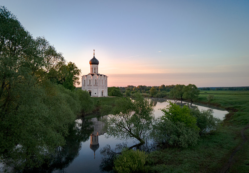 The Church of the Intercession on the Nerl is a white—stone Orthodox church in the Vladimir region, an outstanding monument of Vladimir-Suzdal architecture of the XII century