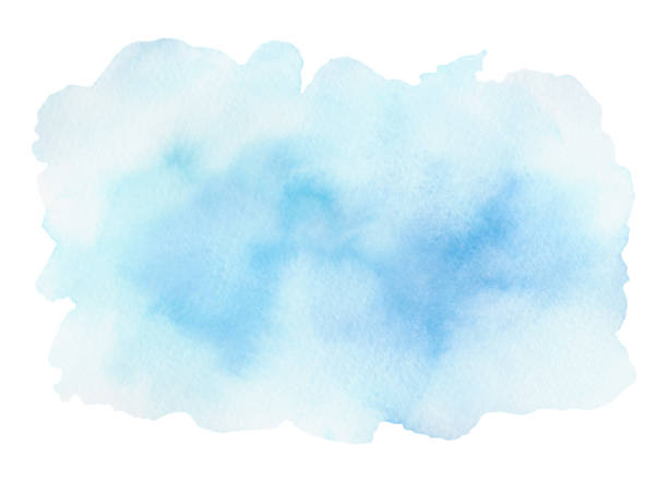 istock Abstract watercolor spot, background of blue shades isolated on a white background, hand-drawn. 1978123162